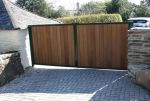 STEEL FRAME GATE WITH HARDWOOD INFILL